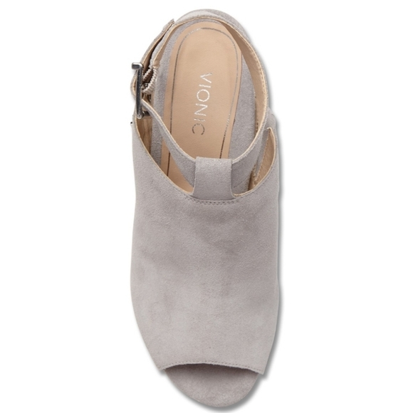 VIONIC Light Grey Perk Kaia Suede Sandal - Picture 4 of 8